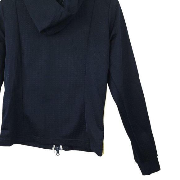 Nike Hooded Mesh Full Zip Athletic Track Jacket Size S Navy Blue White Yellow - Picture 16 of 16
